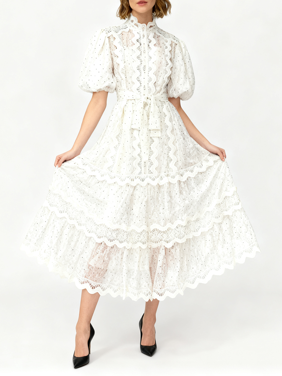 TWOTWINSTYLE Dot Print Sheer D – обзор и цена Linen Dress Wrap