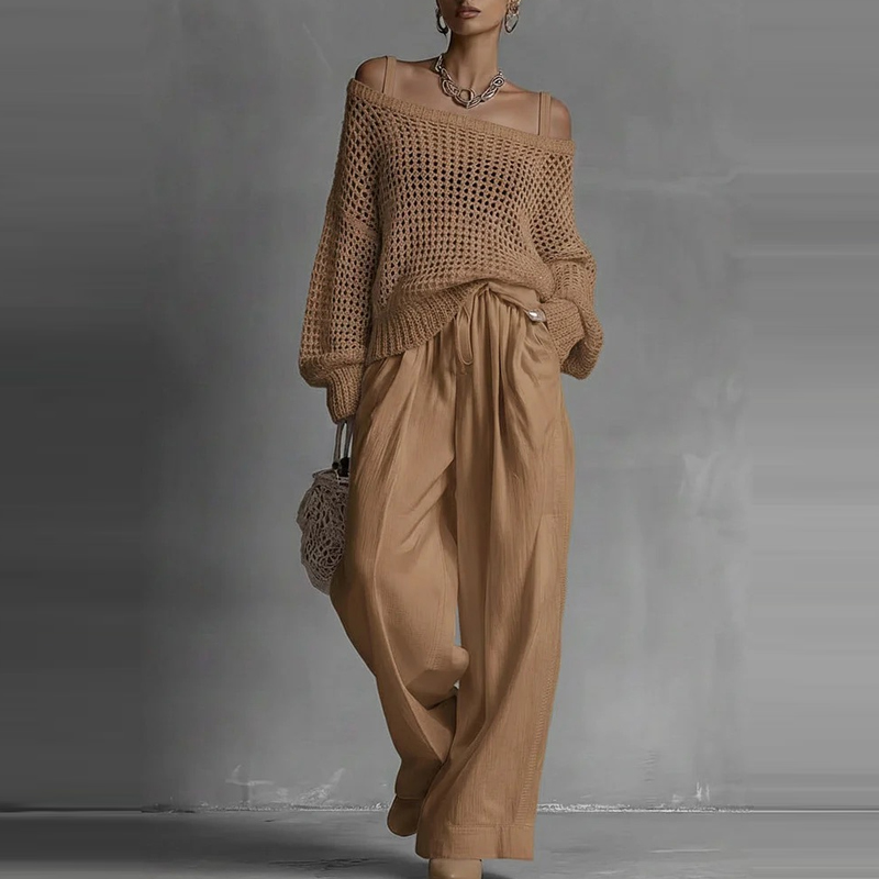 Fashion Solid One Shoulder Lon – обзор и цена Linen Pant Wide