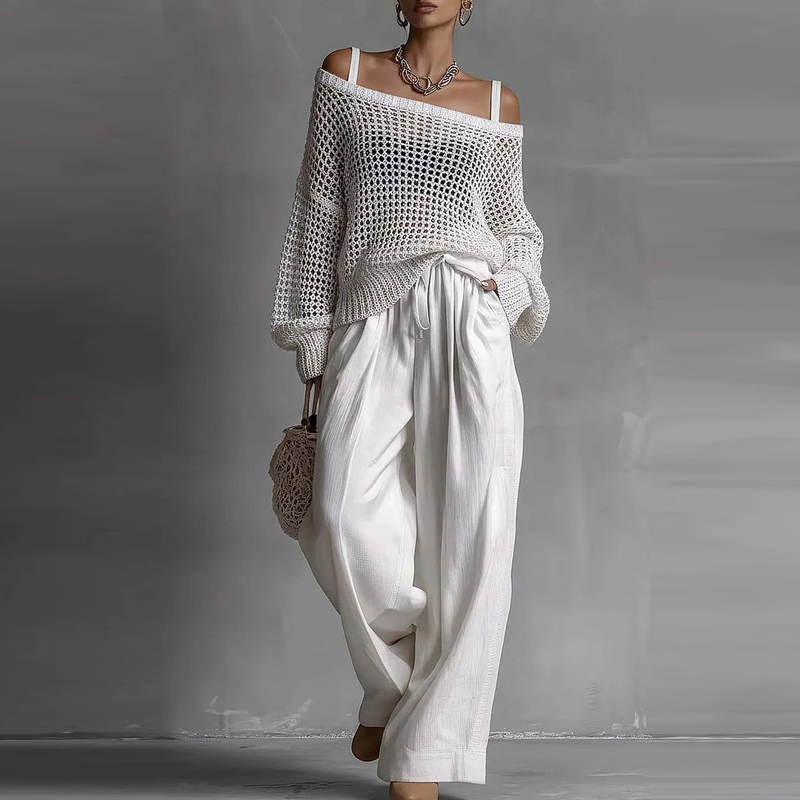 Fashion Solid One Shoulder Lon – обзор и цена Linen Pant Wide