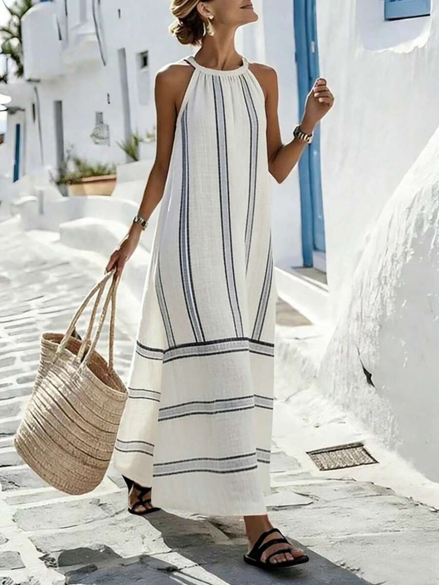 Women Sleeveless Halter Maxi D – обзор и цена Maxi Dress Halter