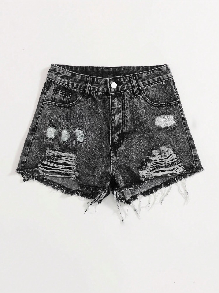 2026 New Vintage Washed Denim  – обзор и цена Shorts Denim Frayed