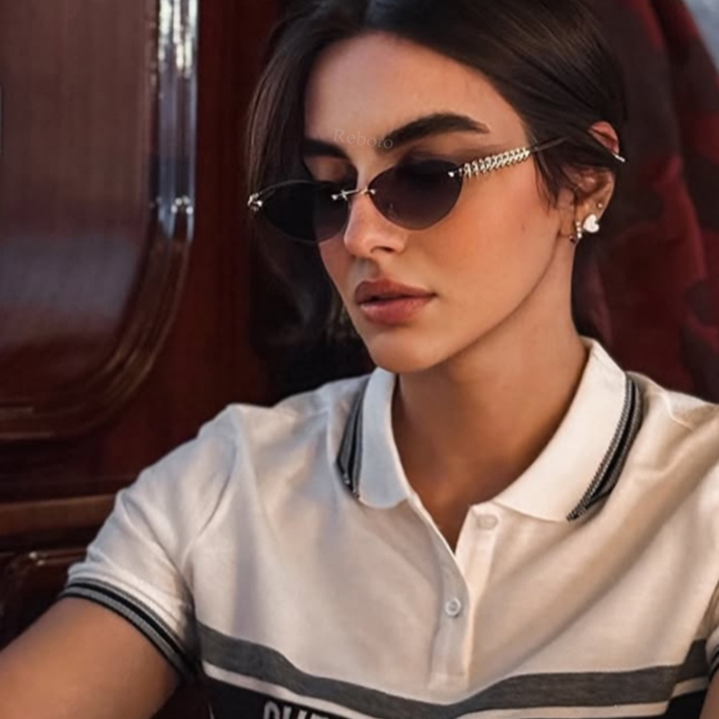 New Cat Eye Rivet Rimless Sung – обзор и цена Sunglasses Cat Eye