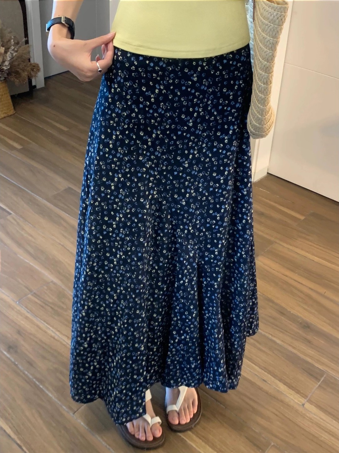 plus Size Floral Print High Wa – обзор и цена Midi Skirt Floral