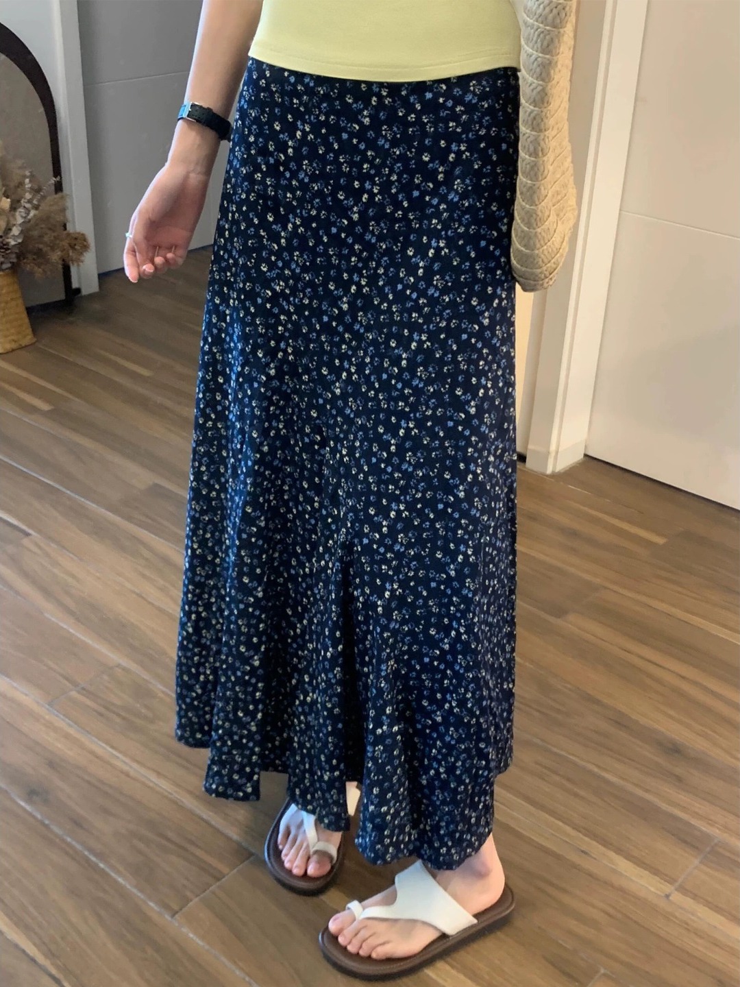 plus Size Floral Print High Wa – обзор и цена Midi Skirt Floral