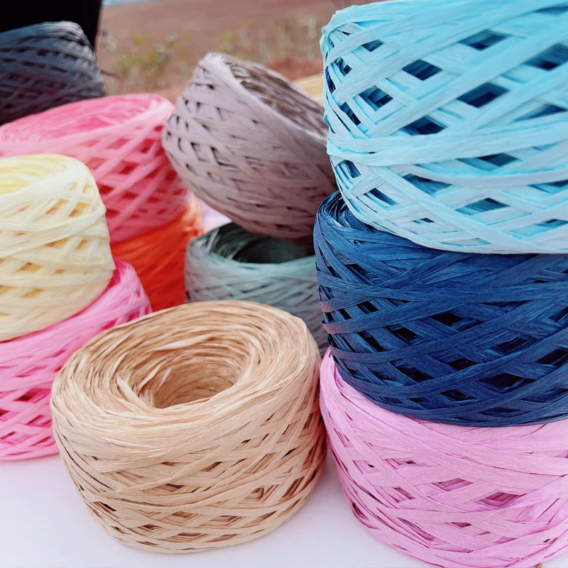 180m raffia Yarn paper Grass f – обзор и цена Crochet Bag Raffia