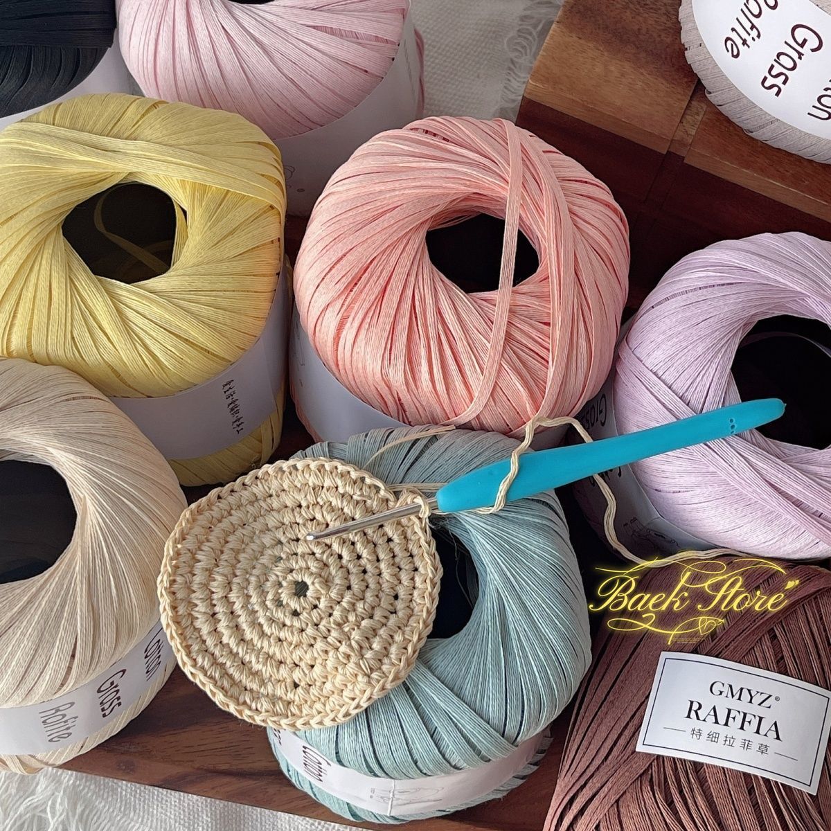 102M/roll Multicolor Raffia Ya – обзор и цена Crochet Bag Raffia