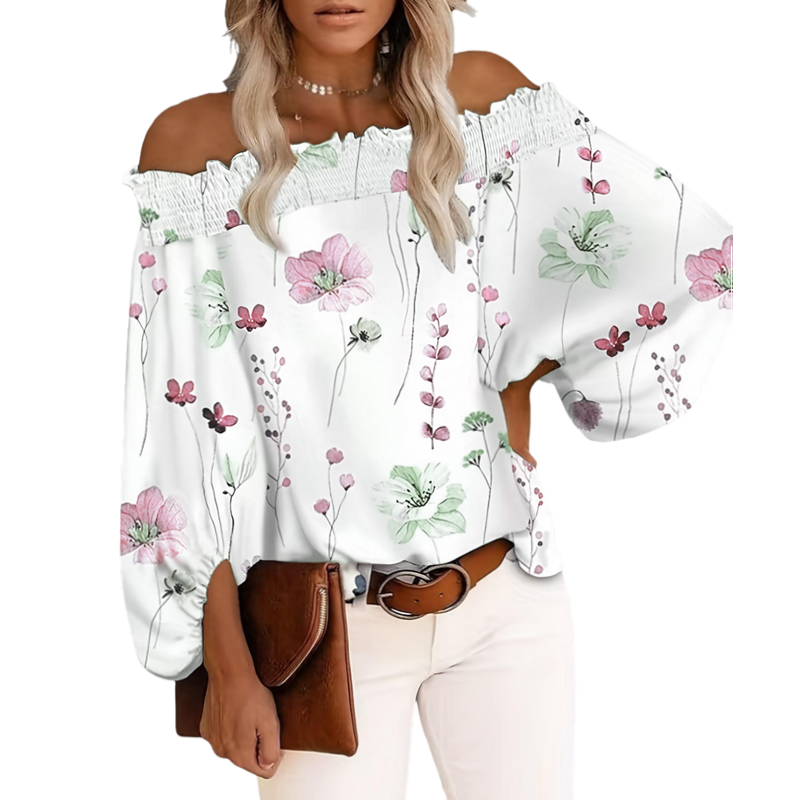 Plus Size New Women's Casual F – обзор и цена Blouse Off Shoulder