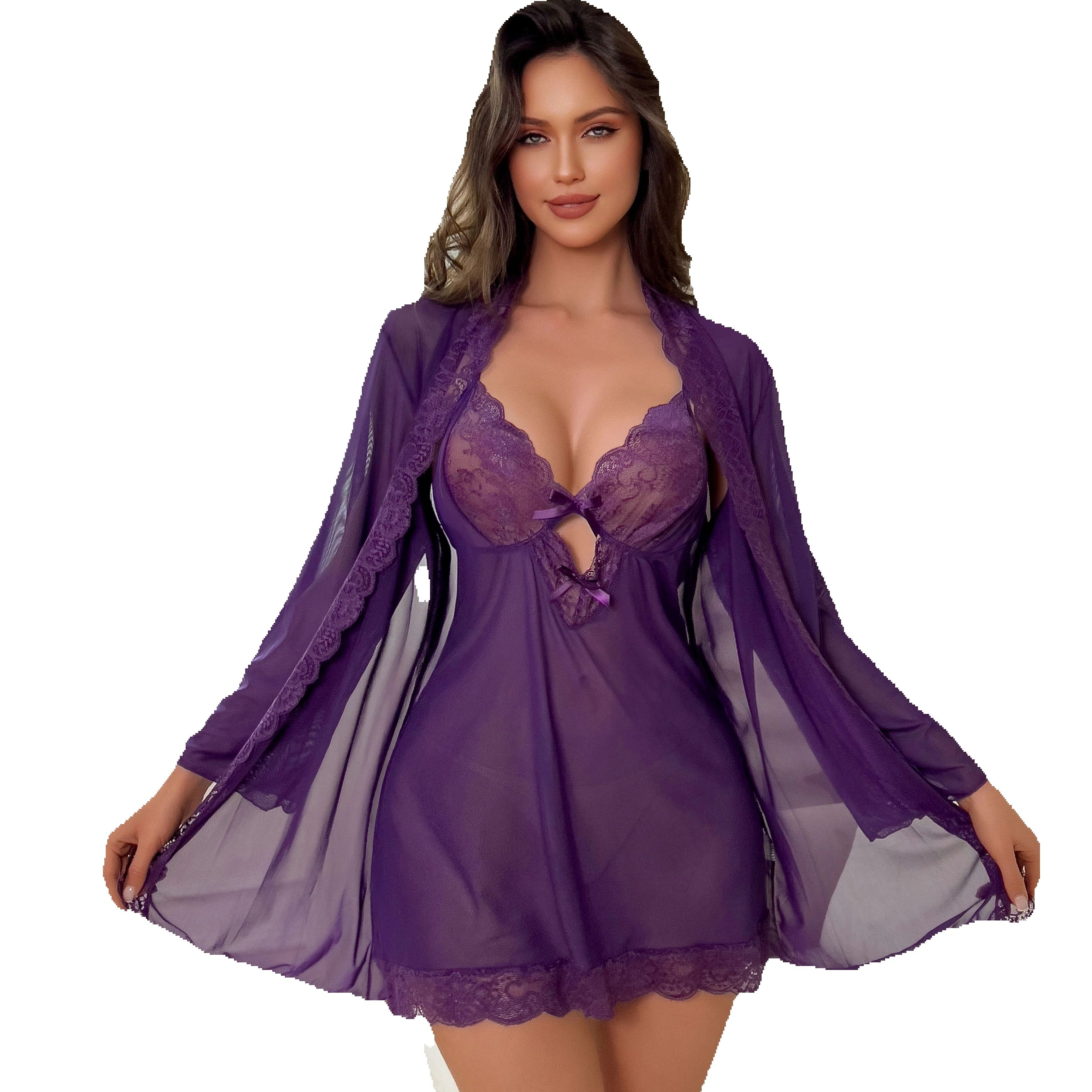 Women Sexy Lingerie Set Sheer  – обзор и цена Kimono Sheer Floral