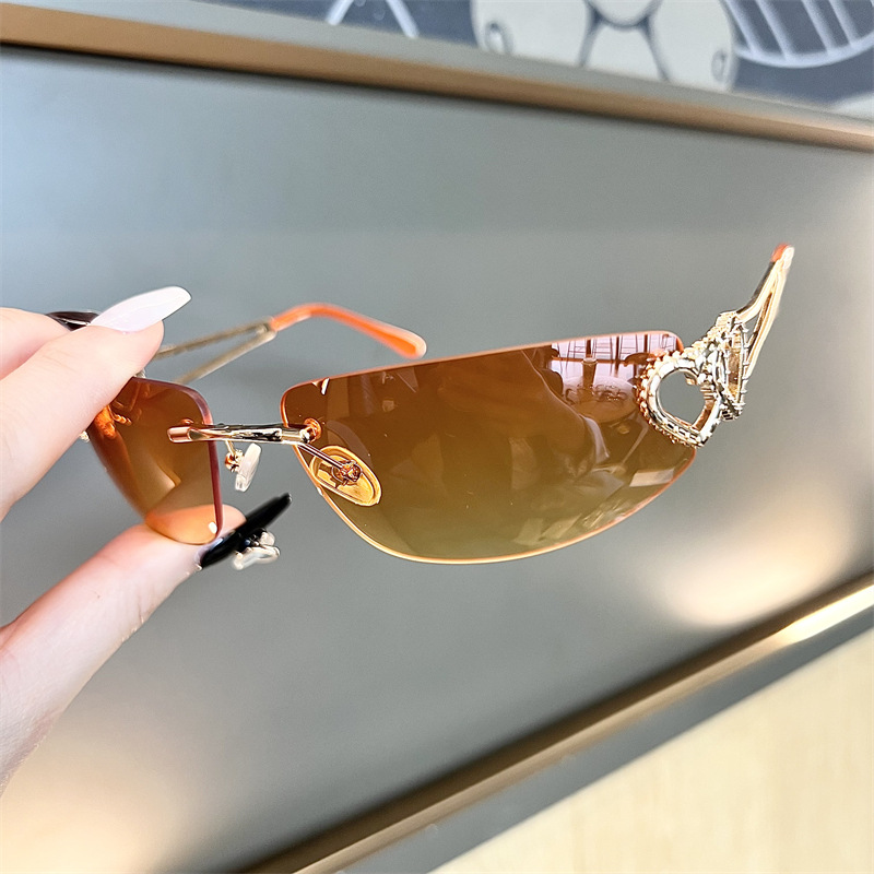New Oval Cat Eye Frameless Mer – обзор и цена Sunglasses Cat Eye