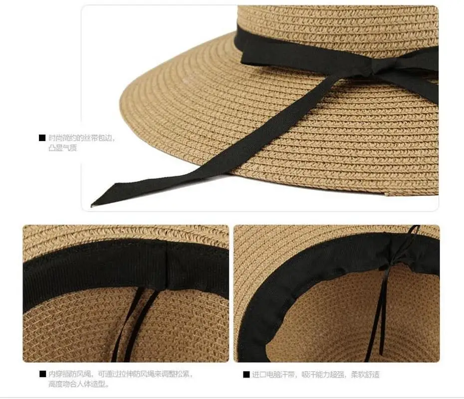 Wide Brim Bowknot Ribbon Straw – обзор и цена Hat Floppy Wide
