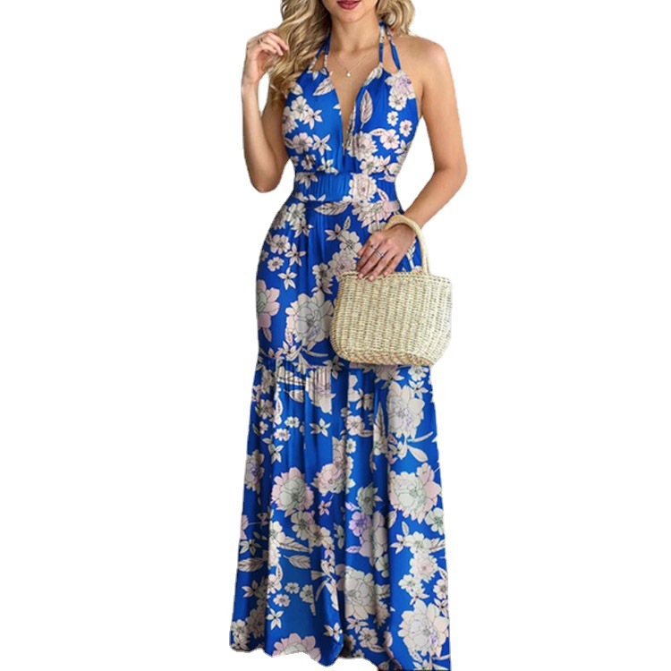 Floral Maxi Dress Long Backles – обзор и цена Maxi Dress Halter