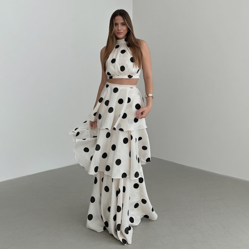 Vintage Polka Dot Matching Set – обзор и цена Crop Top Crochet