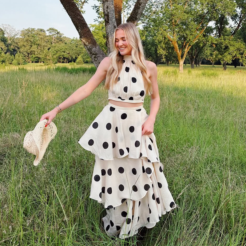 Vintage Polka Dot Matching Set – обзор и цена Crop Top Crochet