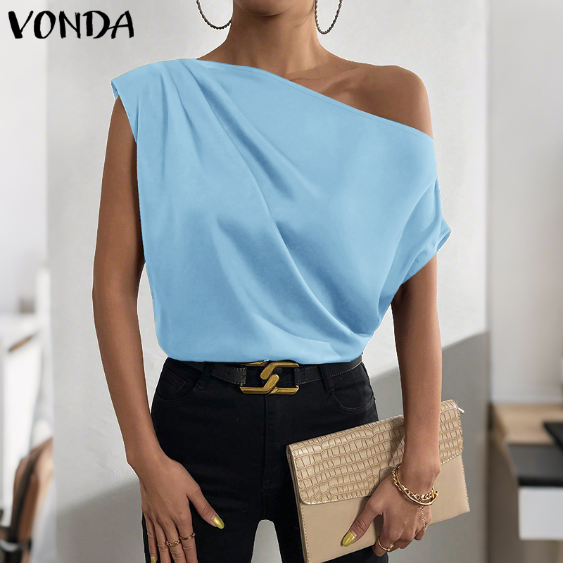 Plus Size 5XL VONDA Women Blou – обзор и цена Blouse Off Shoulder