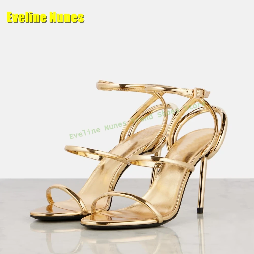 Golden Strappy Metallic Leathe – обзор и цена Sandal Strappy Heeled