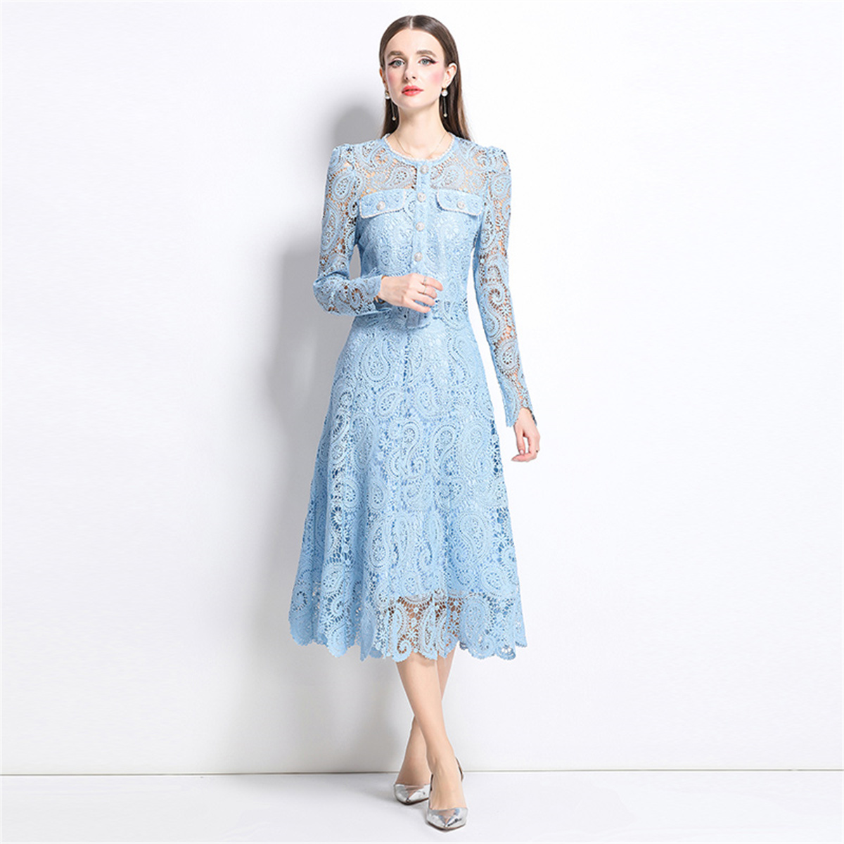 Spring Sweet Lace Flower Embro – обзор и цена Midi Skirt Floral