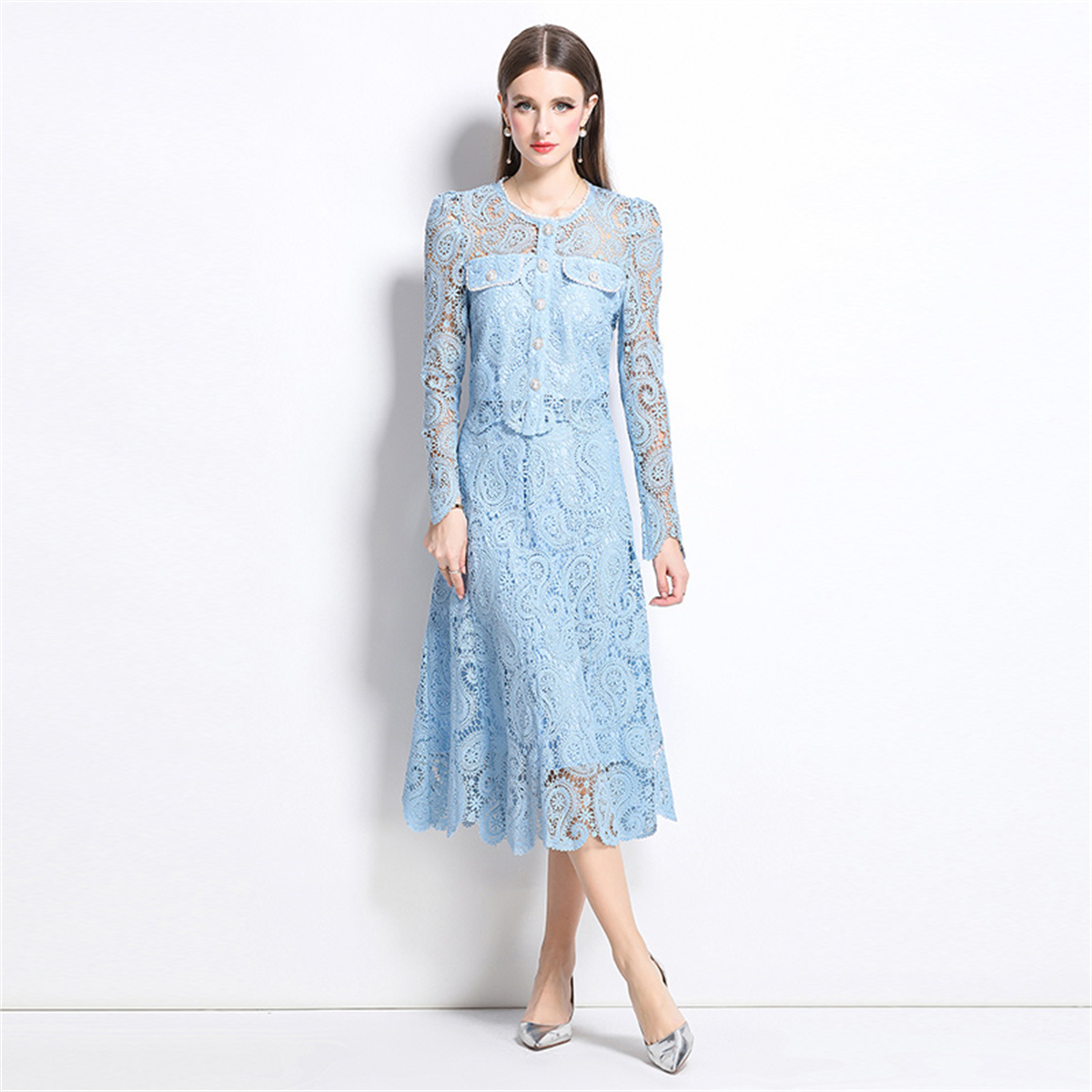 Spring Sweet Lace Flower Embro – обзор и цена Midi Skirt Floral