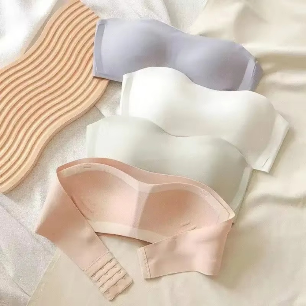 Solid Color Strapless Wrapped  – обзор и цена Bralette Triangle Set