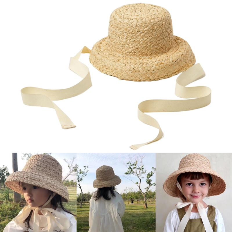 Handwoven Kids Straw  Cap Girl – обзор и цена Hat Floppy Wide