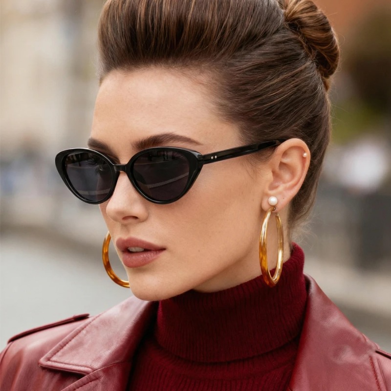 Rivets Brown Fashion Cat Eye S – обзор и цена Sunglasses Cat Eye