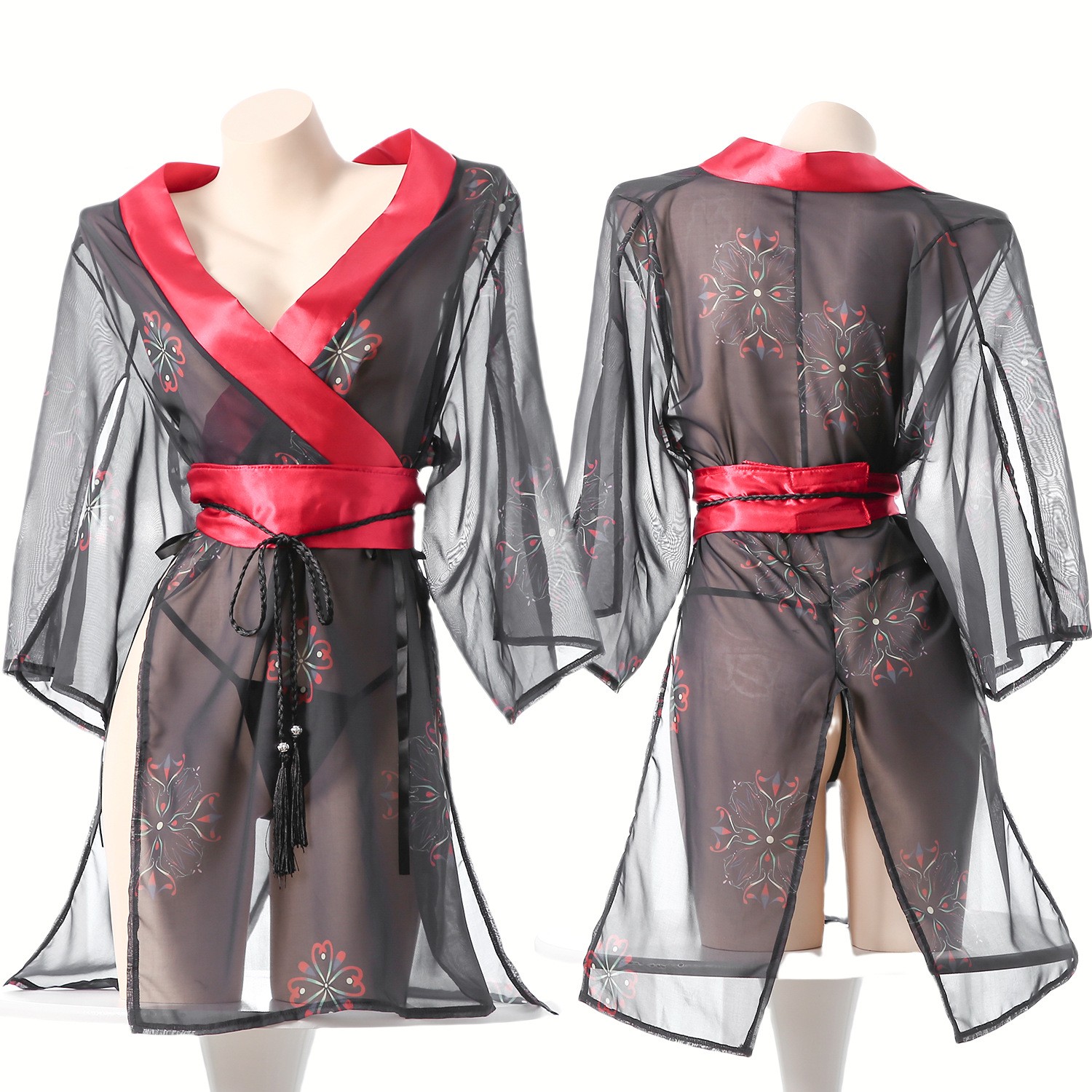 Women's Black Sheer Mesh Japan – обзор и цена Kimono Sheer Floral
