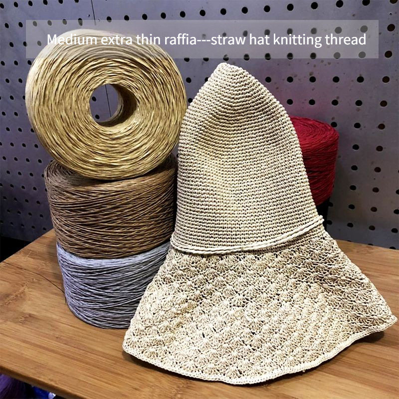250g/pcs Thin Flat Raffia Yarn – обзор и цена Crochet Bag Raffia