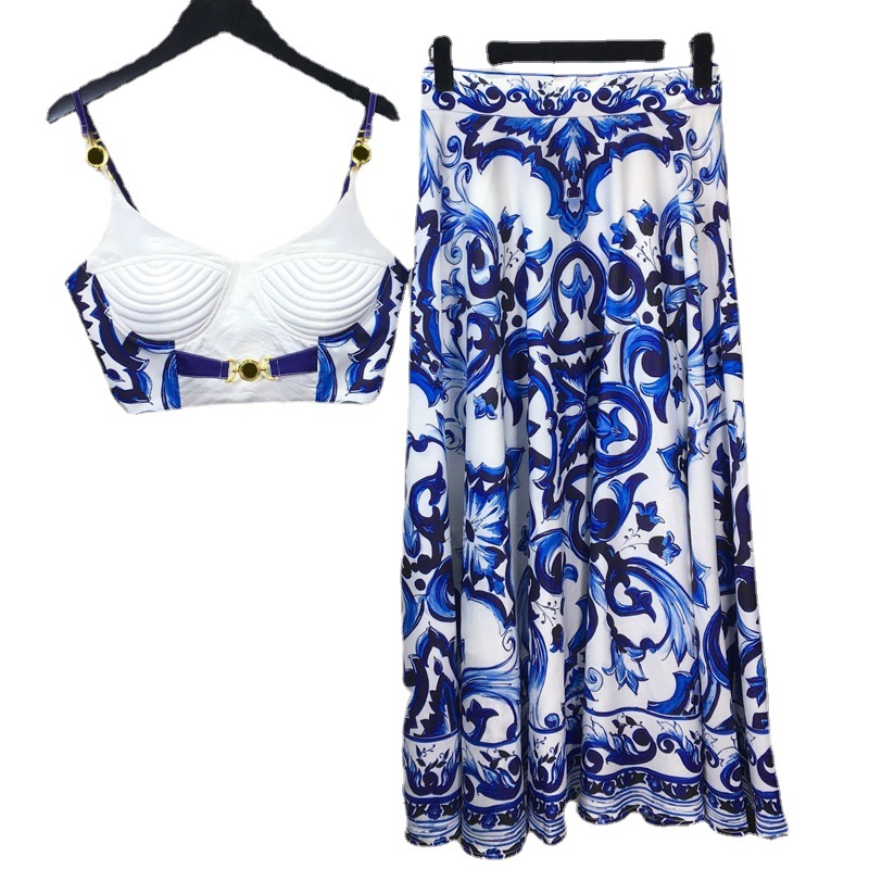 Summer Bohemain Blue And White – обзор и цена Romper Floral Print