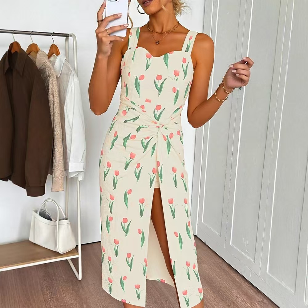 Fashionable Floral Print Crop  – обзор и цена Midi Skirt Floral