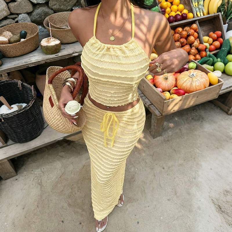 Sexy Elegant Dress Two Piece S – обзор и цена Maxi Dress Halter