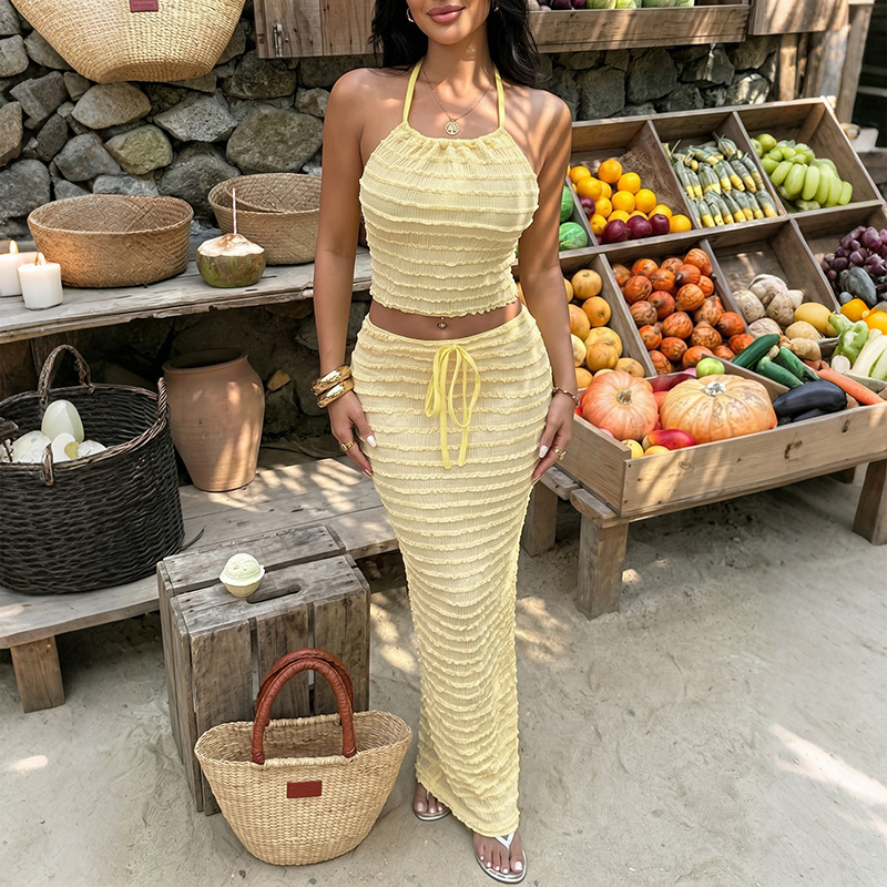 Sexy Elegant Dress Two Piece S – обзор и цена Maxi Dress Halter