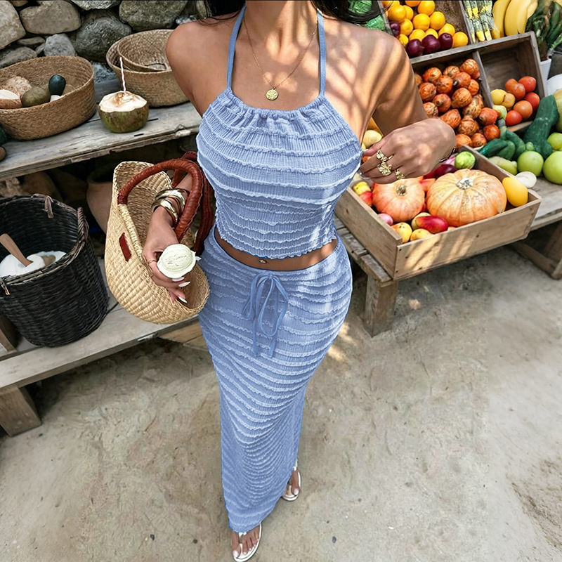 Sexy Elegant Dress Two Piece S – обзор и цена Maxi Dress Halter