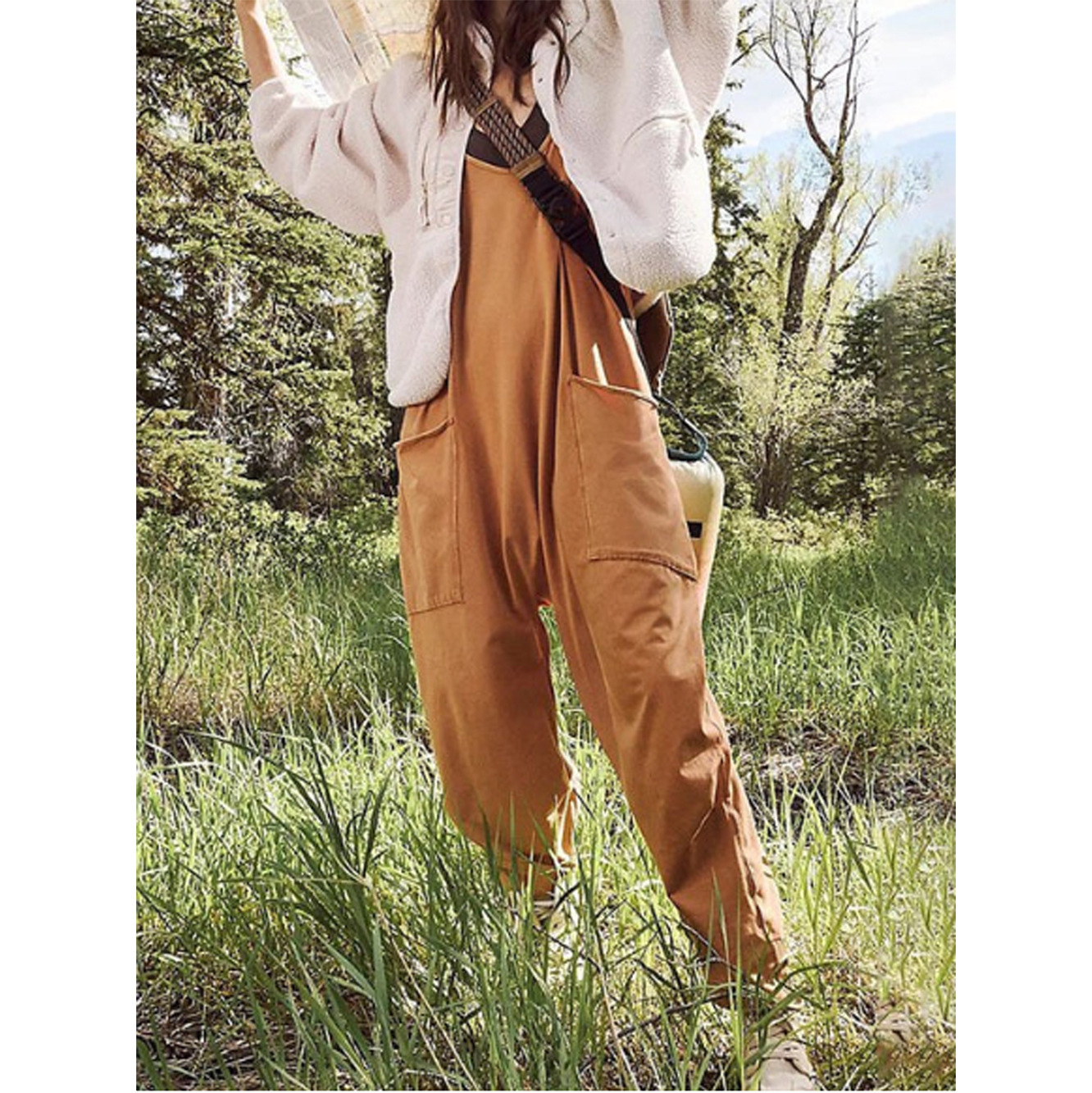 Loose Summer Jumpsuit Casual   – обзор и цена Jumpsuit Linen Relaxed