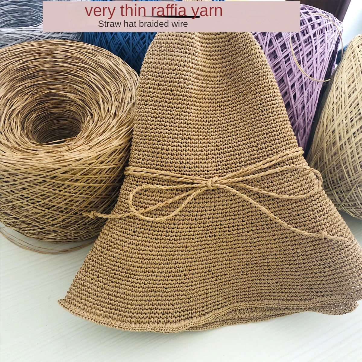 250g Thin Raffia Yarn Paper Gr – обзор и цена Crochet Bag Raffia